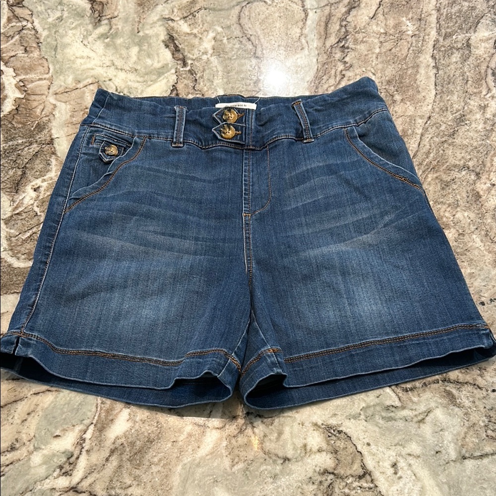 Westbound Blue Jean Shorts with Cuffed Hem